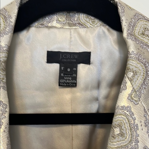 Elegant Silver and Gold Patterned J.Crew Collection Women's Jacket - Picture 2 of 3